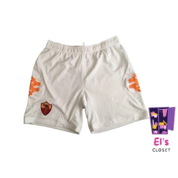 Rare Kappa AS ROMA Italy Football Soccer Shorts Youth SZ XL • 152CM - Picture 1 of 6